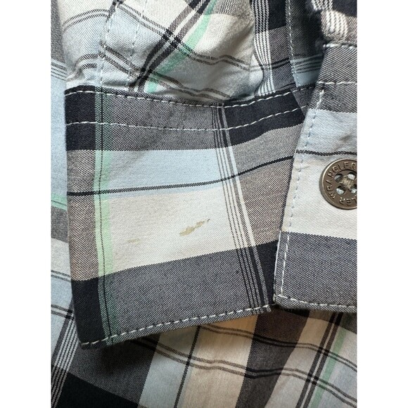 Wrangler ATG All Terrain Gear Utility Long Sleeve Blue Plaid Shirt Men's XXL - Picture 7 of 12